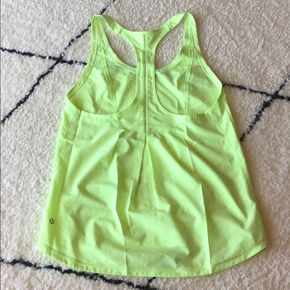 lululemon athletica Tops - Lululemon neon yellow/green racer back tank top